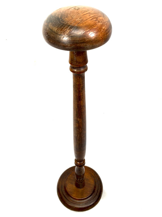 Antique Late 19th Century Treen Wooden Judges Wig Stand / Hat Display c1890