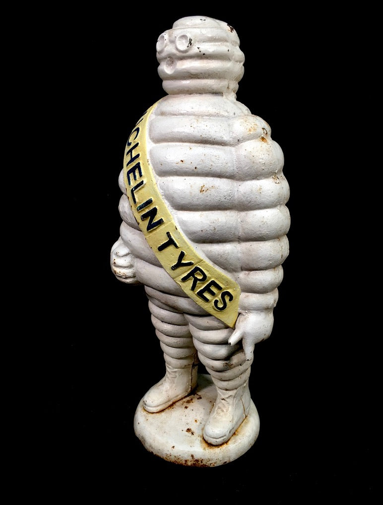 Antique Advertising 1940s Original Cast-iron Garage Michelin Man Bibendum Statue