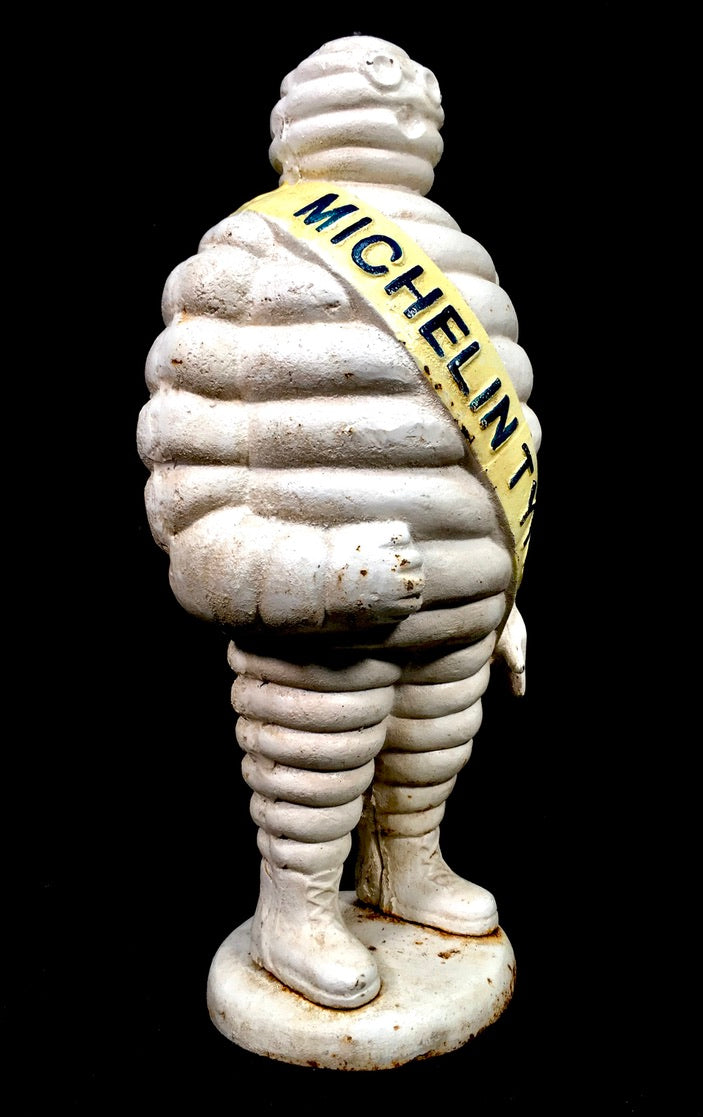 Antique Advertising 1940s Original Cast-iron Garage Michelin Man Bibendum Statue