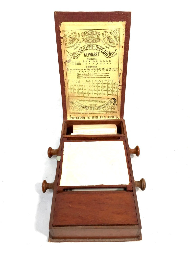 Antique 19th Century French Stenographie Duploye Travel Stationery Writing Kit