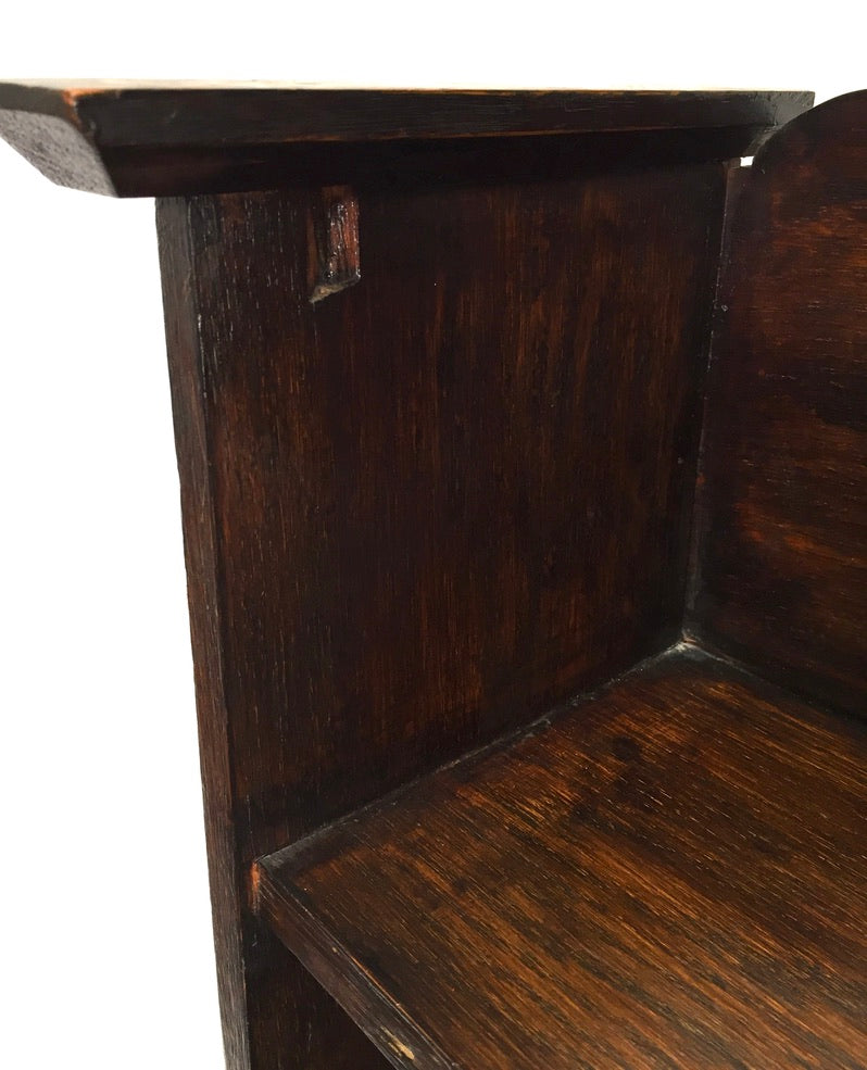 Antique Wooden Bookcase / Book Shelf Display Rack Freestanding c.1930 / Vintage