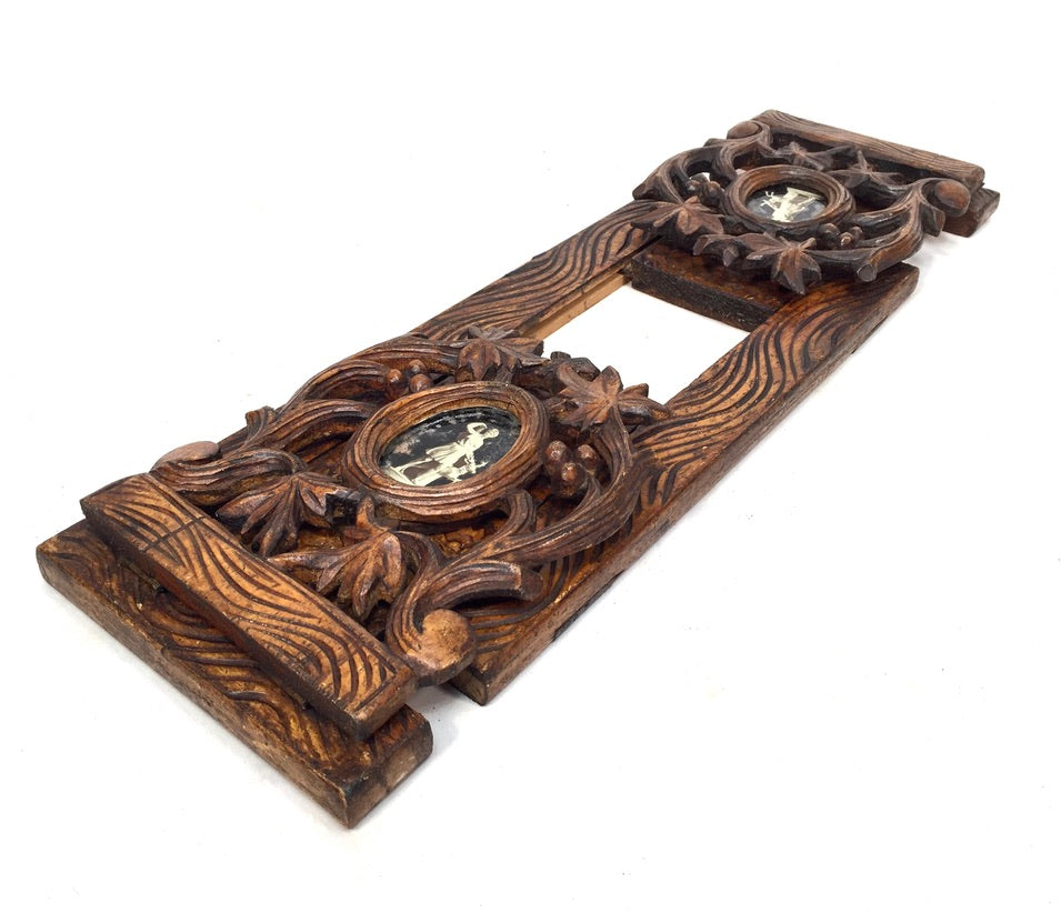 Antique Wooden Art Nouveau Tabletop Book Slide Display Stand Shelf Rack c1900