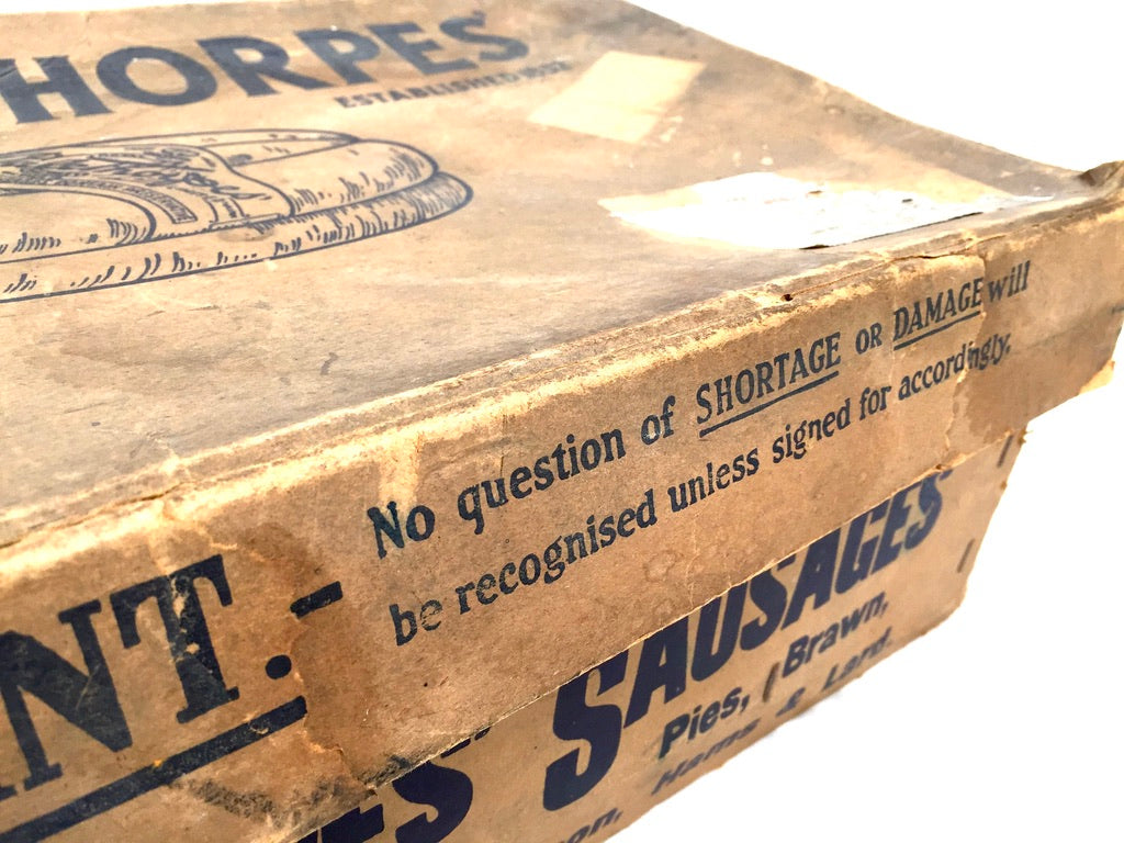 Antique Advertising Palethorpes Royal Cambridge Sausage Box Shop Display Crate