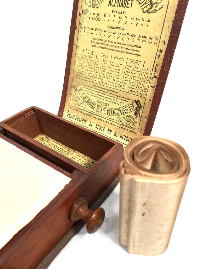 Antique 19th Century French Stenographie Duploye Travel Stationery Writing Kit