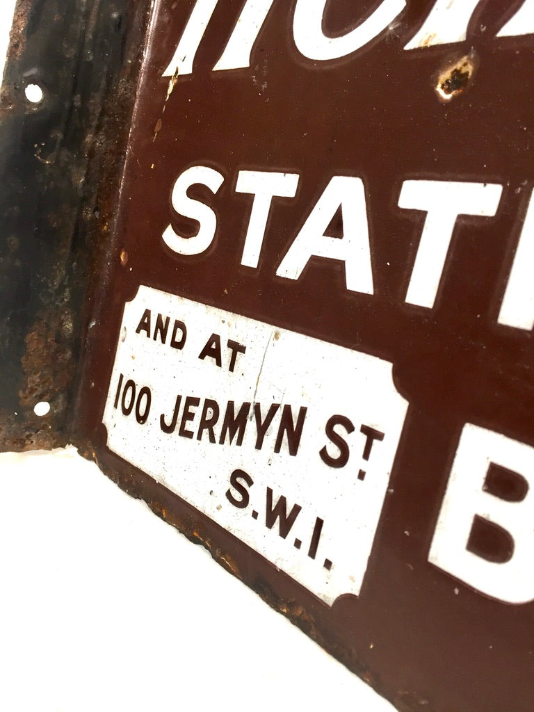 Antique Advertising - Early 20th Century Enamel Sign for a London Estate Agents
