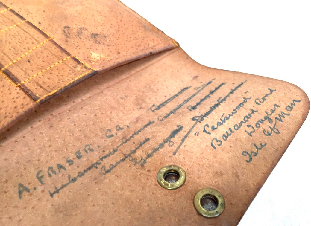 Antique Leather Fly Fishing Storage Wallet / Case By William Robertson Glasgow