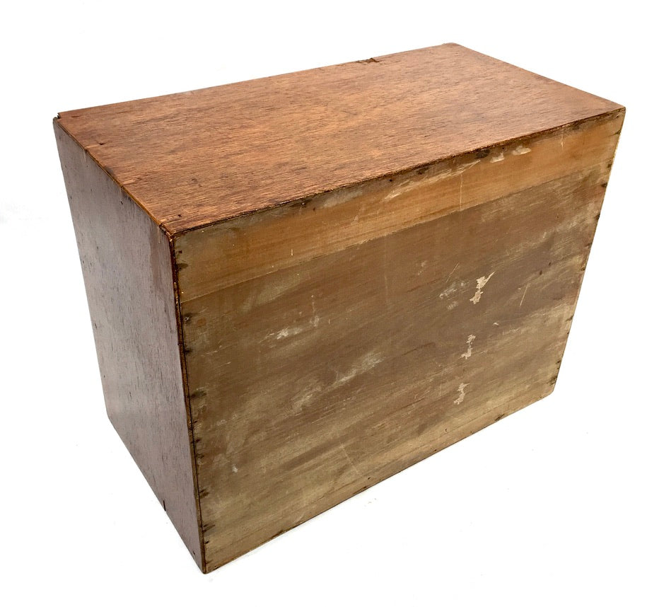 Antique Desktop Wooden Chest of Drawers / Filing Storage Box Cabinet c.1950