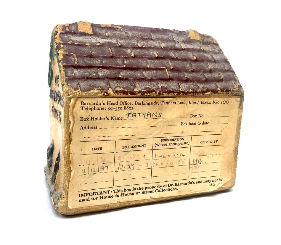 Vintage Papier Mâché Collection Box For Dr Barnardo Homes Money Box / Antique&nbsp;