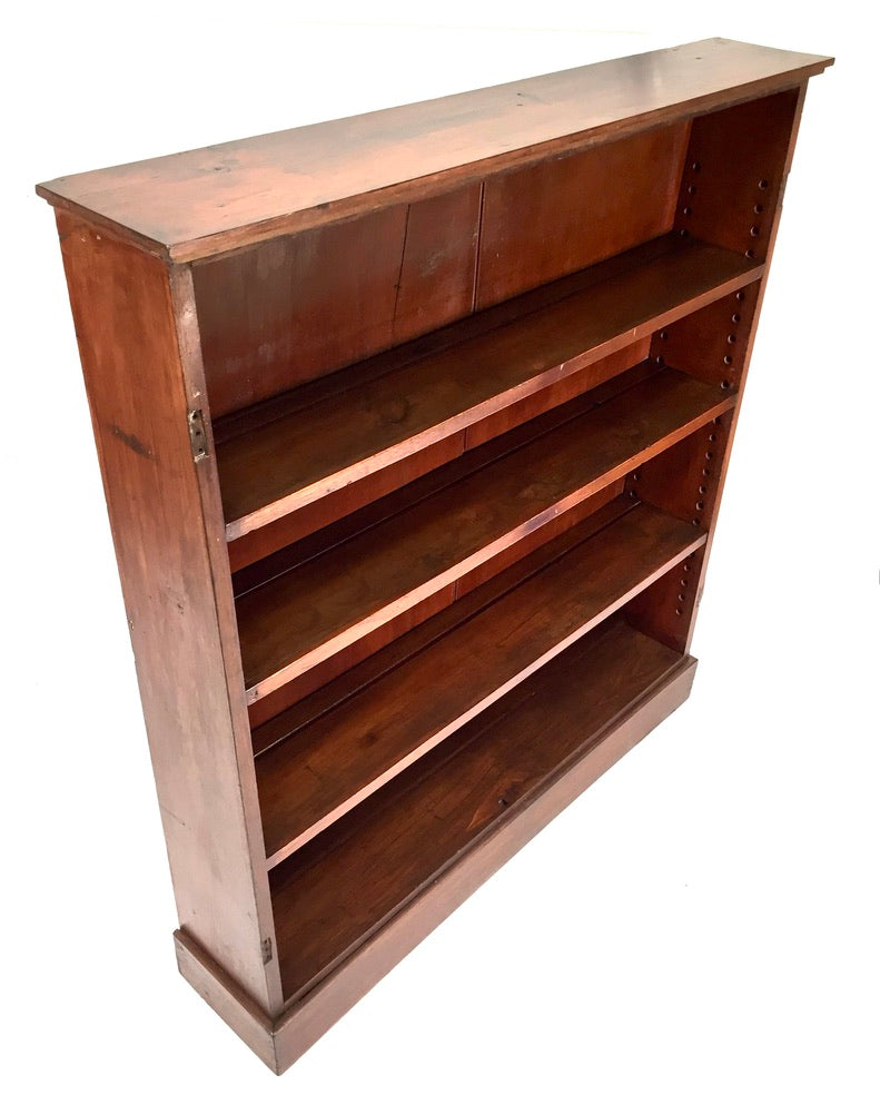 Antique Wooden Bookcase / Book Shelf Display Rack Freestanding c.1950 / Vintage
