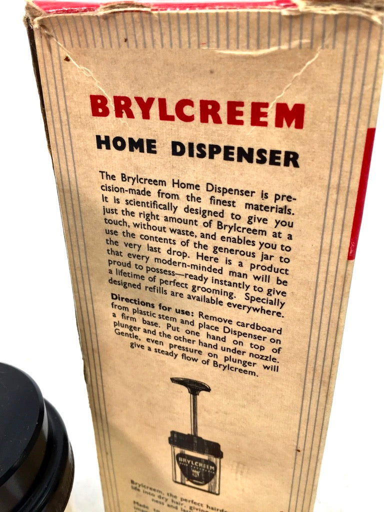 Vintage Unused Brylcreem Home Dispenser Pump Mid 20th Century c.1950 Antique