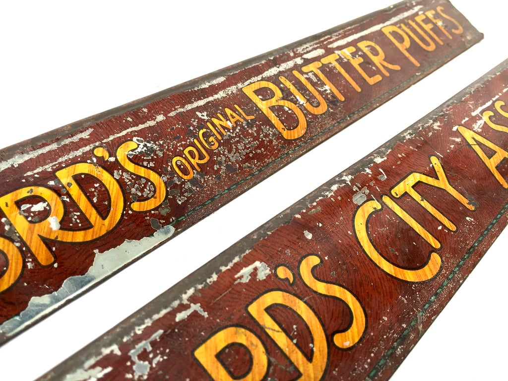 Antique Advertising Crawford & Sons Biscuits Tin Lithograph Shop Shelf Signs