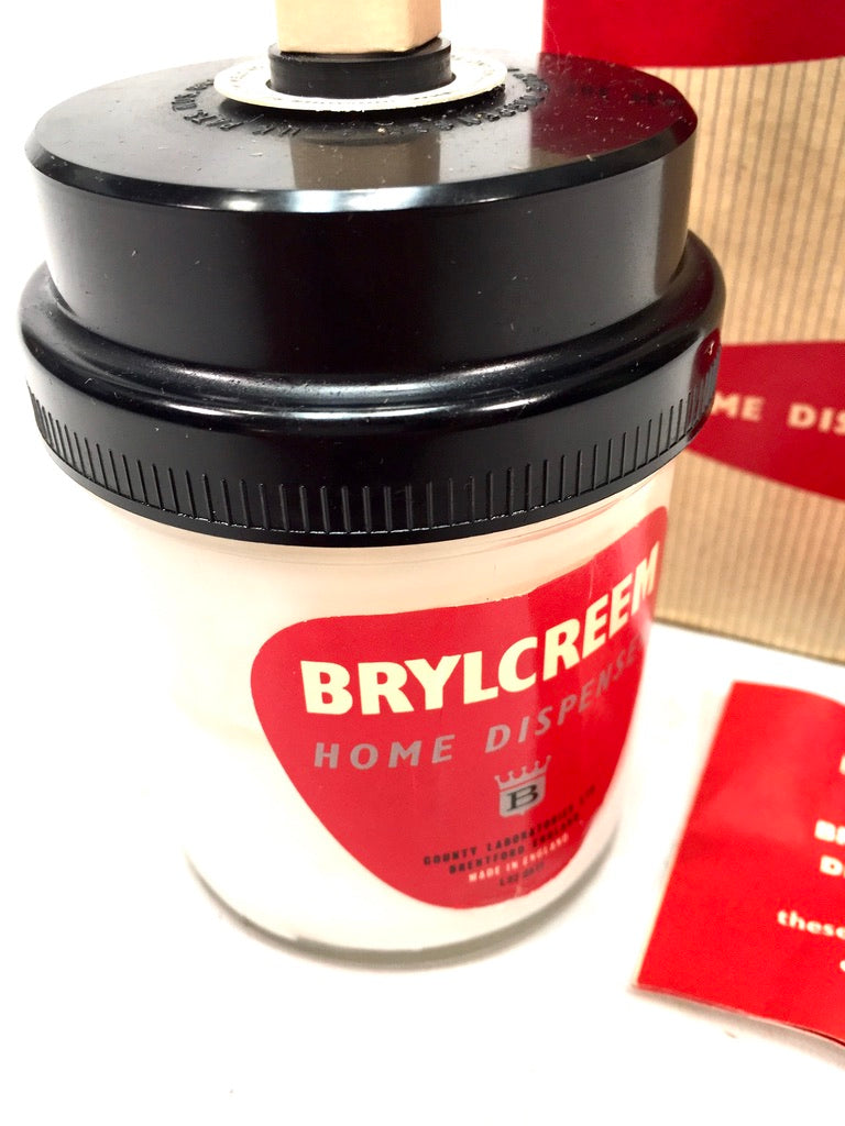 Vintage Unused Brylcreem Home Dispenser Pump Mid 20th Century c.1950 Antique