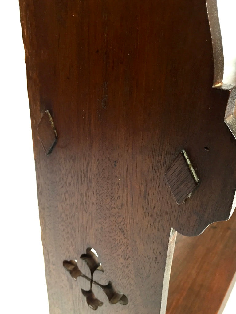 Antique Wooden Hand Carved Art Nouveau Wall Hanging Display Shelf c1900