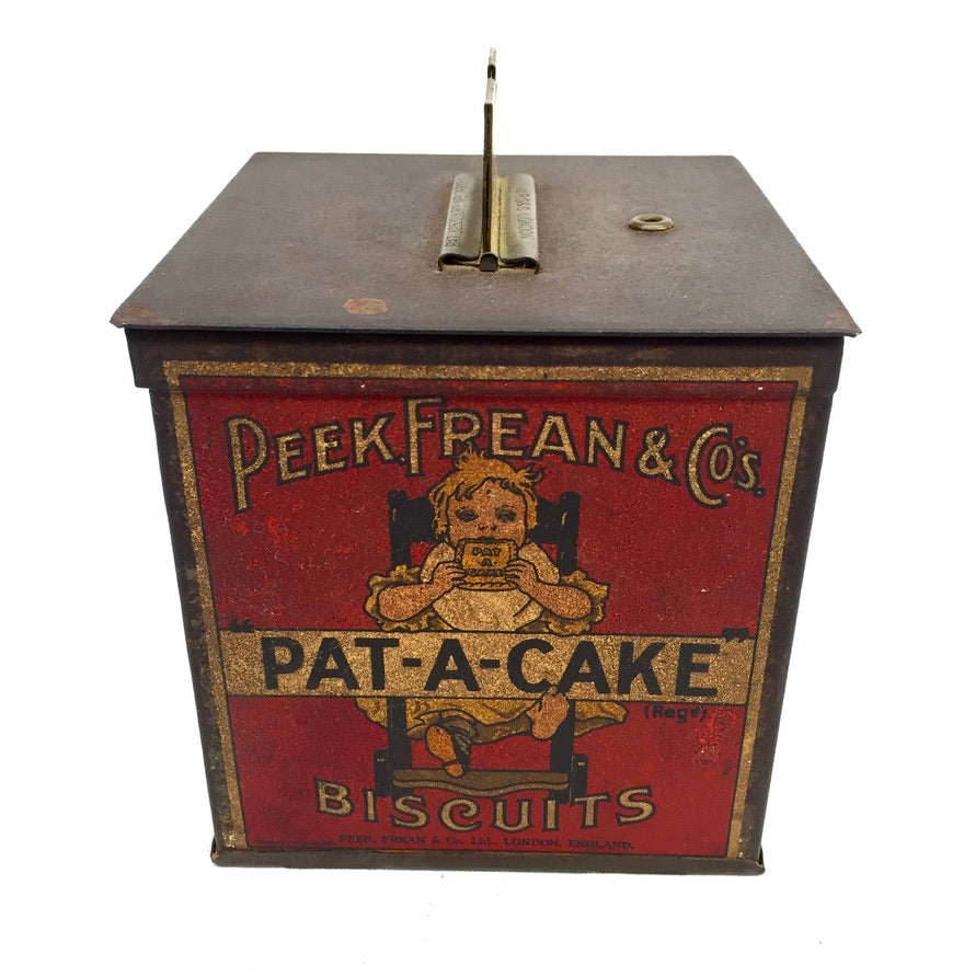 Antique Advertising - Peek Frean & Co Biscuit Tin Counter String Dispenser c1930