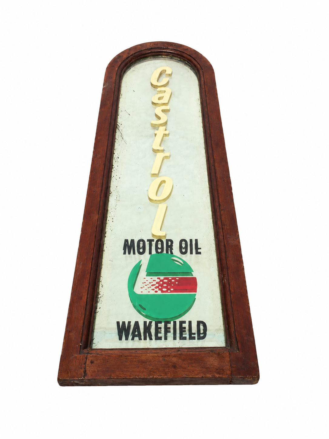 Antique Advertising -  Rare Framed Castrol Motor Oil Garage Mirror / Sign