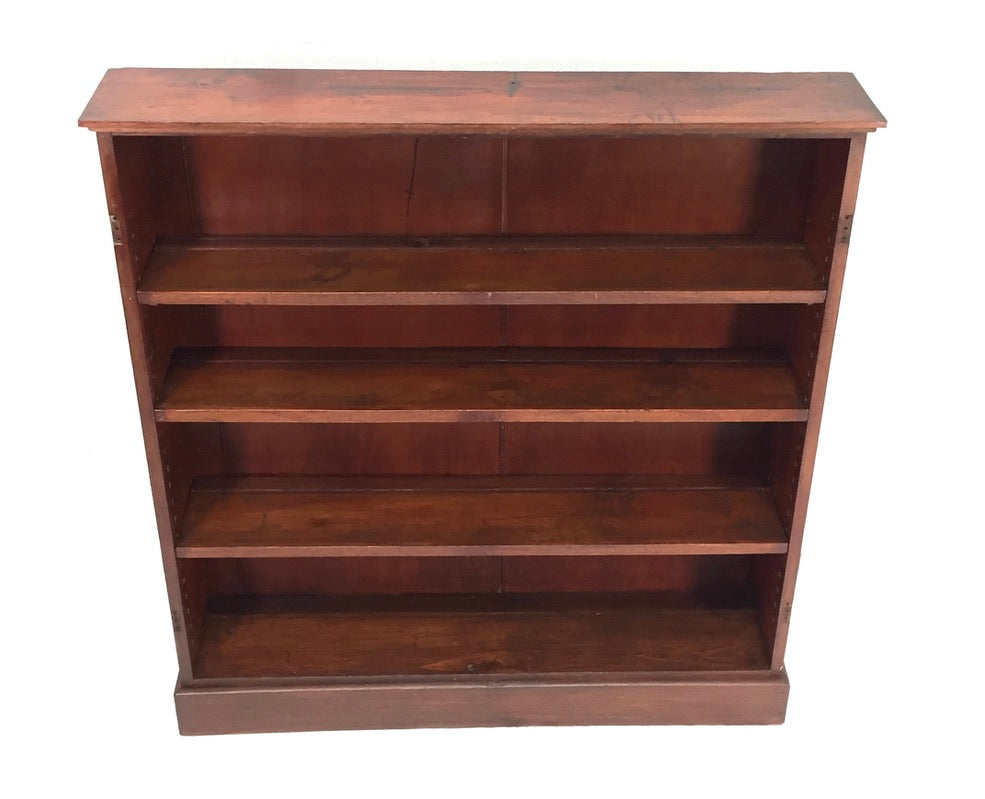 Antique Wooden Bookcase / Book Shelf Display Rack Freestanding c.1950 / Vintage
