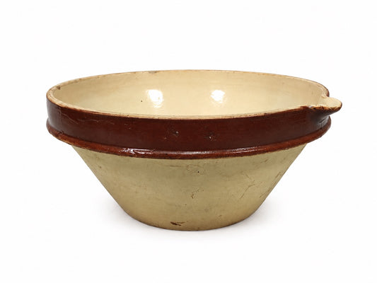 Antique French Large Dairy Bowl / Pancheon / Country Kitchen / Farmhouse
