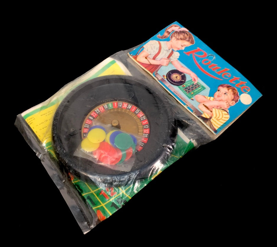 Vintage 1970s Pocket Roulette Betting Game Set In Packet Unopened Toy Complete