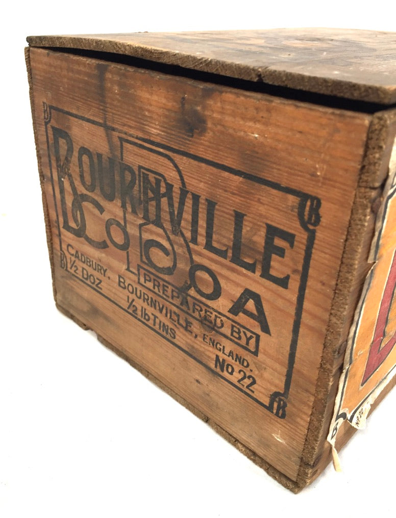 Antique Advertising - Cadbury's Chocolate Confectionery Wooden Shop Display Box