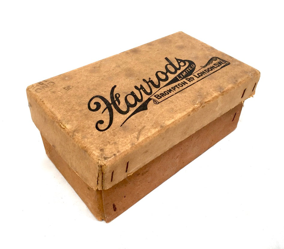 Vintage Mid 20th Century Cardboard Presentation Gift Box Harrods London Antique