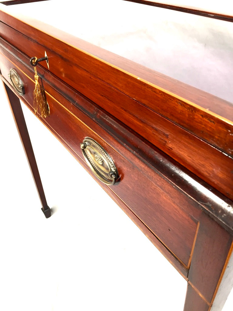 Antique Edwardian Mahogany Wood Bijouterie Display Table & Storage Cabinet c1910