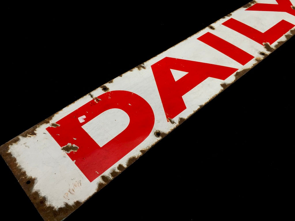 Antique Advertising - Large Original Enamel Sign for The Daily Mail Newspaper