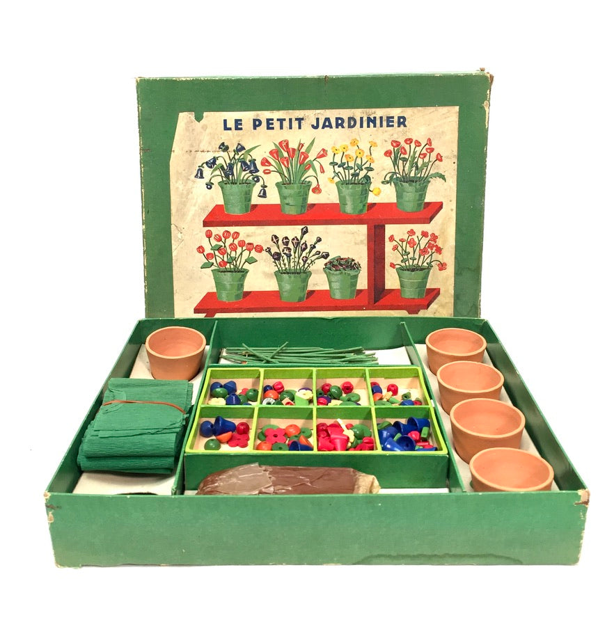 Vintage Toy - "Le Petit Jardinier" Children's Flower Craft & Assembly Game Set