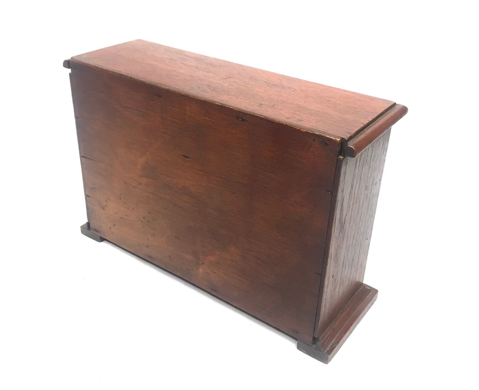 Antique Tabletop Wooden Small Chest of Drawers / Storage Box Cabinet c.1930