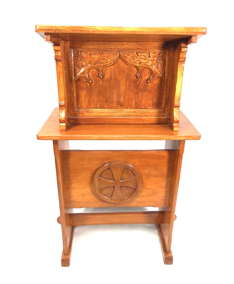 Antique Wooden Large Floor Standing Lectures Lectern / Book Stand / Church