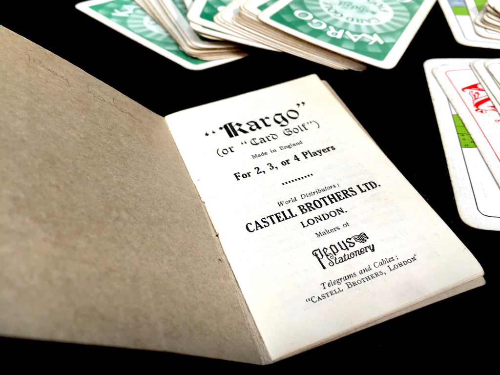Antique Kargo Golf Playing Card Game / Complete Set / Castell Brothers c.1930
