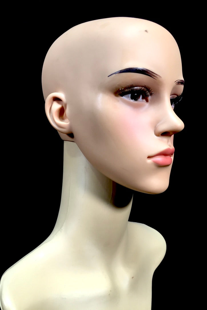 Vintage Advertising - Countertop 1970s Adjustable Mannequin Head / Shop Display