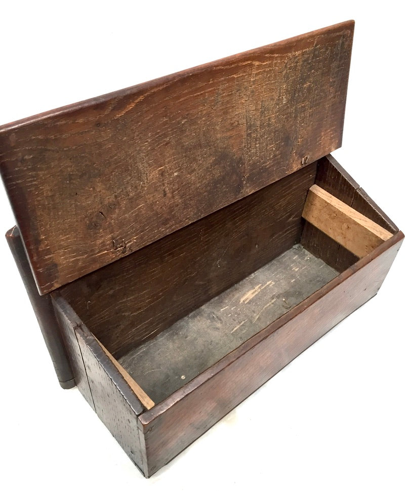 Antique Arts & Crafts Wooden Pine Candle / Knife Box / c.1900 / Wall Hanging