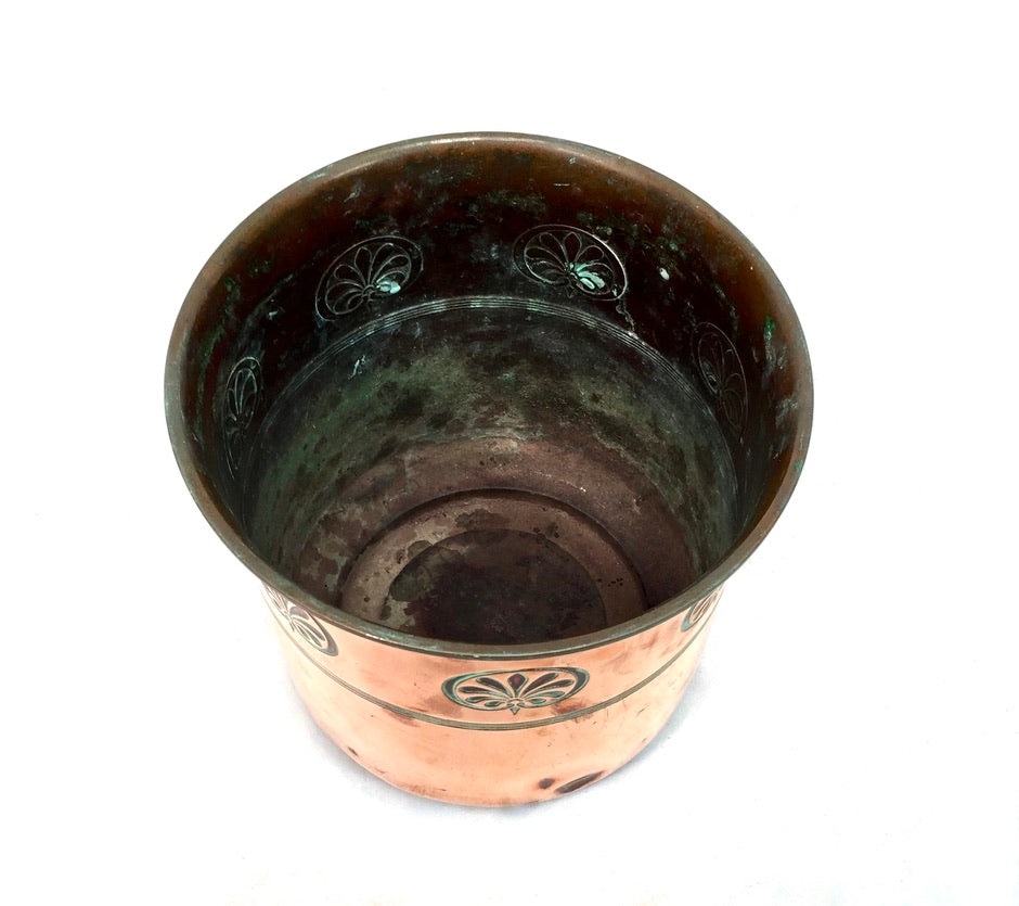 Antique Art Nouveau Copper Planter / Plant Pot / Jardiniere Arts & Crafts c.1900