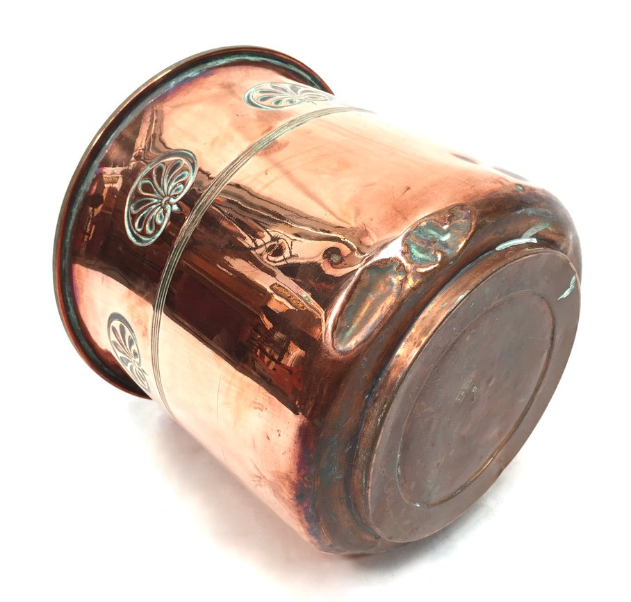 Antique Art Nouveau Copper Planter / Plant Pot / Jardiniere Arts & Crafts c.1900