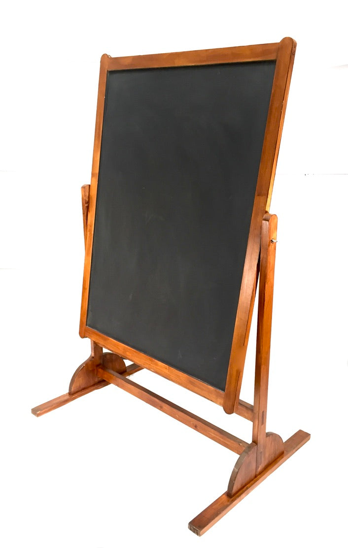 Mid 20th Century Large Double Sided Wooden Framed &nbsp;School Chalkboard Black Board