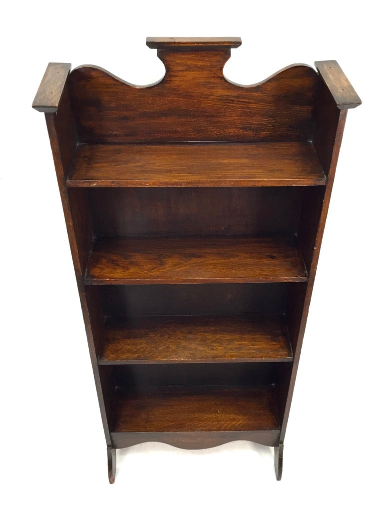 Antique Wooden Bookcase / Book Shelf Display Rack Freestanding c.1930 / Vintage