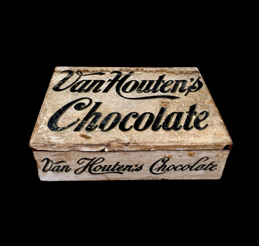 Antique Advertising - Van Houten's Chocolate Confectionery Shop Display Box Tin
