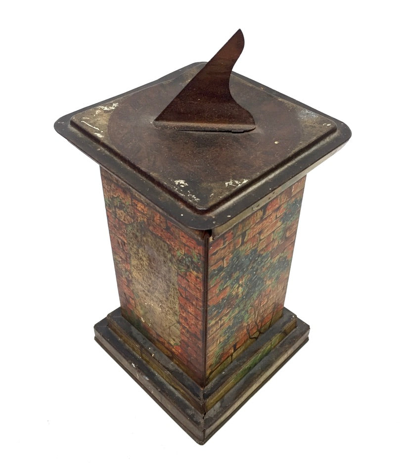 Antique Advertising - William Crawford & Sons Sundial Shaped Biscuit Tin c.1920
