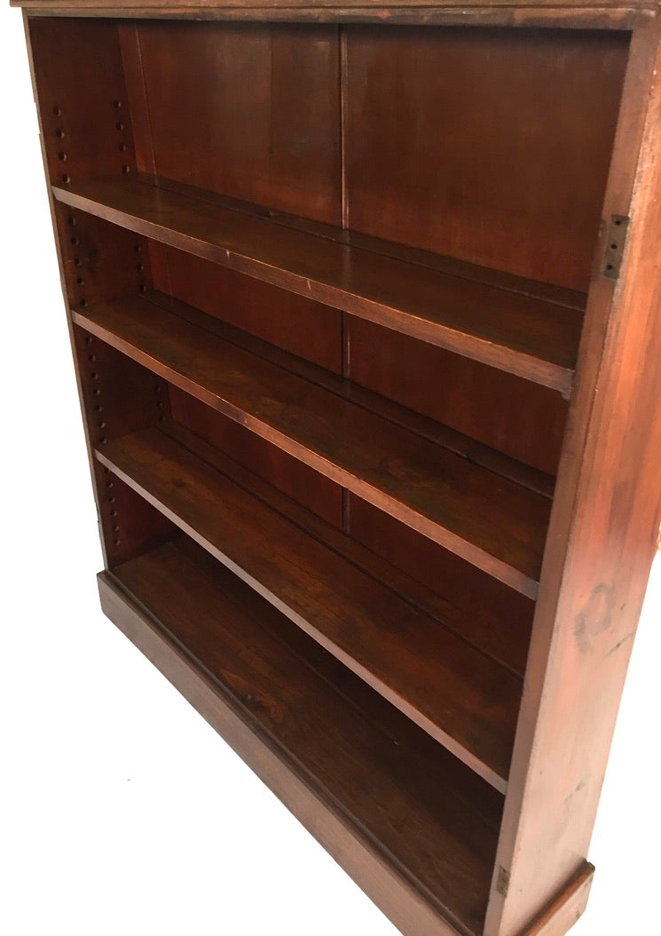 Antique Wooden Bookcase / Book Shelf Display Rack Freestanding c.1950 / Vintage