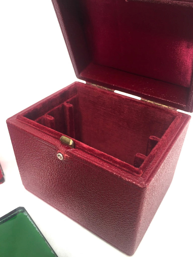 Antique Kodak Wratten Filterrs Optical Flats in Red Leather Bound Storage Box