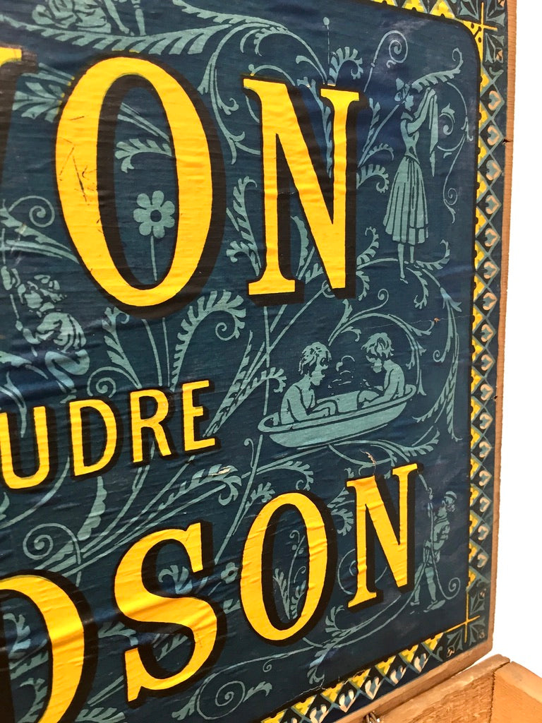 Antique Advertising - Hudson Soap Wooden Pine Shop Counter Display Box Crate