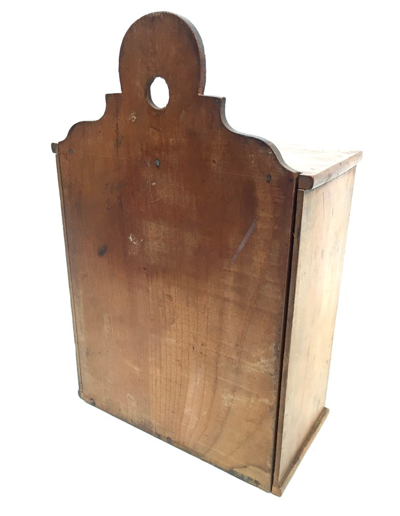 Antique Wooden Tabletop / Wall Hanging German Spice Box Drawers Storage Rack