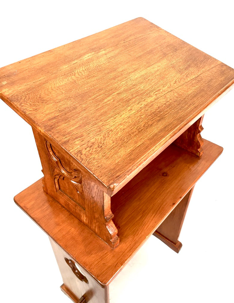 Antique Wooden Large Floor Standing Lectures Lectern / Book Stand / Church