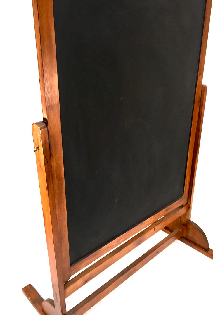 Mid 20th Century Large Double Sided Wooden Framed &nbsp;School Chalkboard Black Board