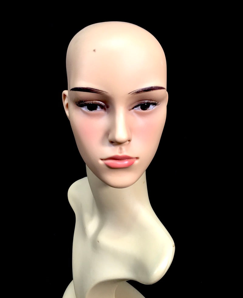 Vintage Advertising - Countertop 1970s Adjustable Mannequin Head / Shop Display
