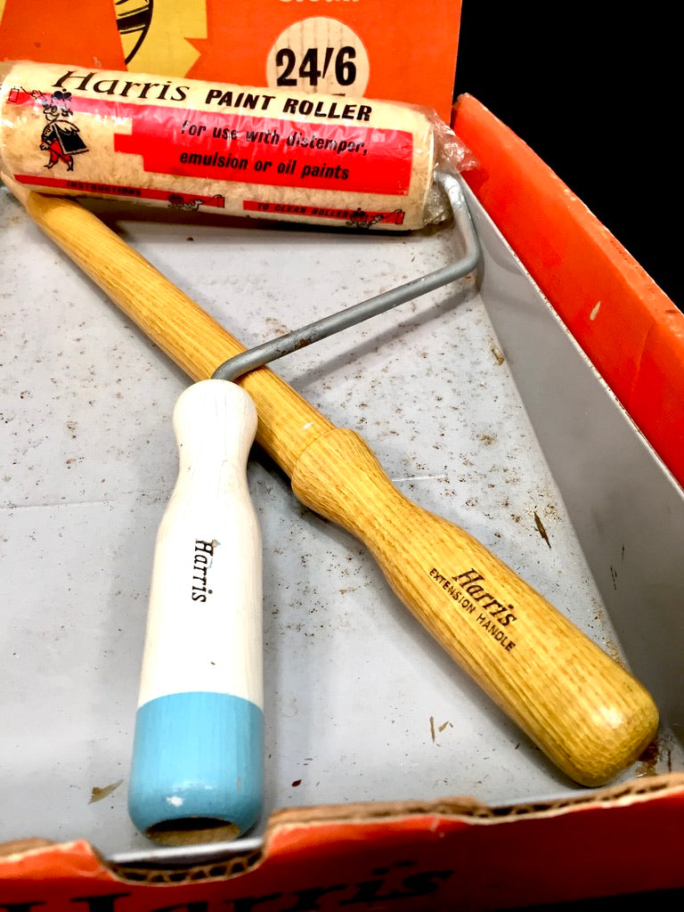 Antique Advertising - Vintage Unused Harris Paint Roller Set / Complete c1960
