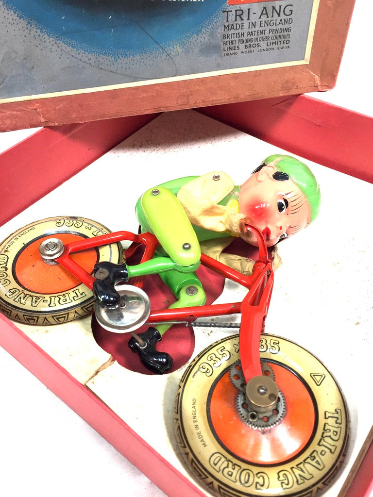Antique Toys & Games Tri-ang Line Bros Tinplate Gyro Cycle in Original Box c1930