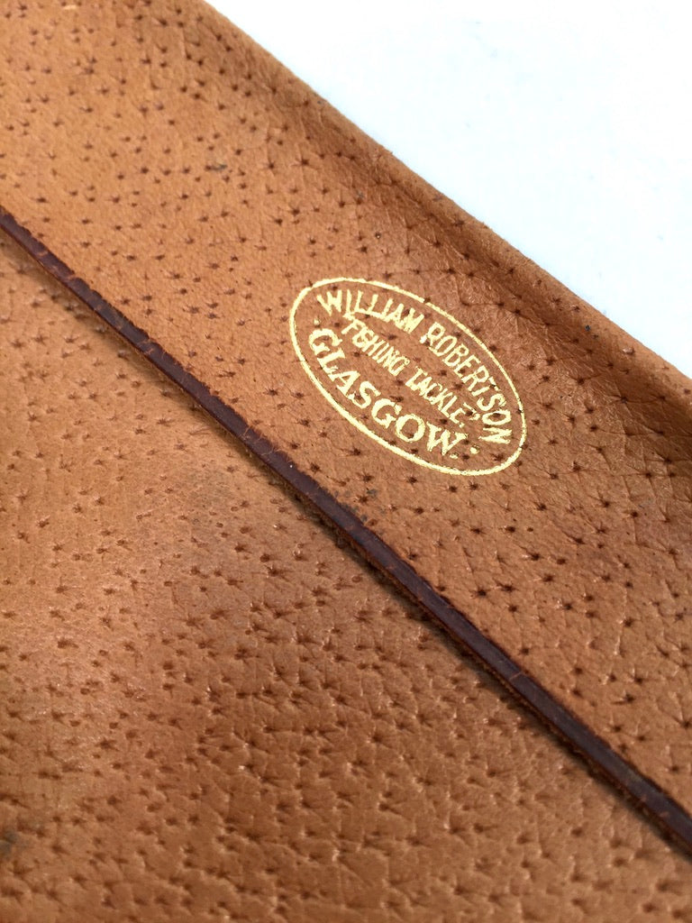 Antique Leather Fly Fishing Storage Wallet / Case By William Robertson Glasgow