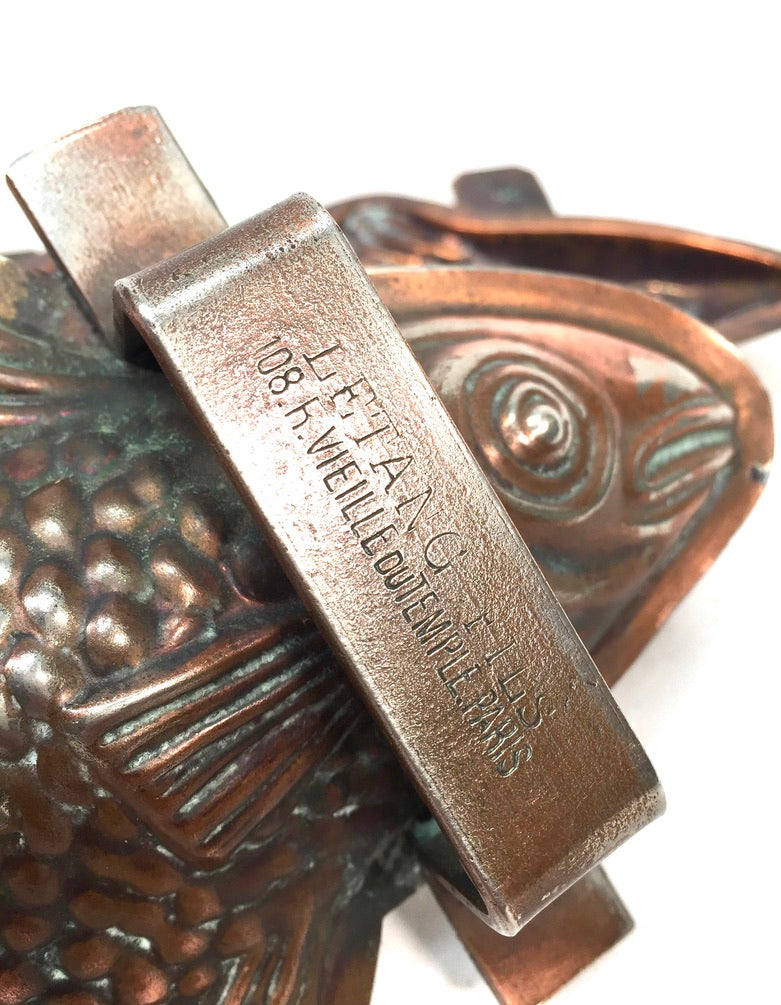 Antique Kitchenalia - French Copper Fish Chocolate Mould by Letang Fils c.1900