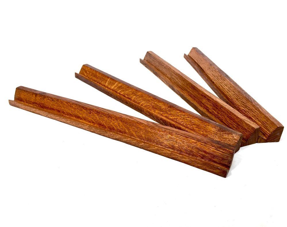Antique Set of Four Wooden Oak Mahjong Tile Racks / Mah Jong Game Rack